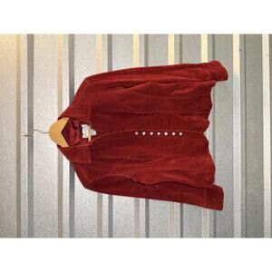 Vintage Live a Little Red Leather Jacket Medium